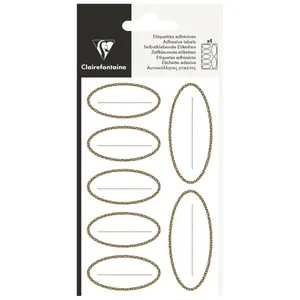 Etiquettes adhésives oval Clairefontaine (x28) image-0