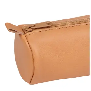 Round pencil case in natural leather Clairefontaine image-3