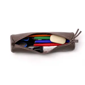 Astuccio rotondo in pelle colorata Clairefontaine image-2