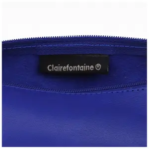 Trousse ronde en cuir teinté Clairefontaine image-3