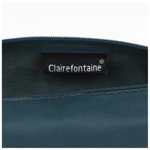 Trousse ronde en cuir teinté Clairefontaine image-4