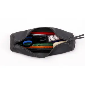 Trousse ronde en cuir teinté Clairefontaine image-2