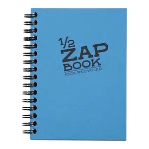 Bloc-notes A6 spiralé avec 80 feuilles Clairefontaine 1/2 Zap Book image-0