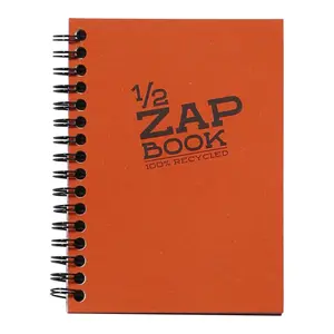 Bloc-notes A6 spiralé avec 80 feuilles Clairefontaine 1/2 Zap Book image-1