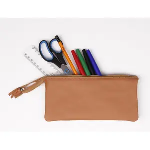 Flaches Etui mit 3 Fächern aus Leder Clairefontaine image-1