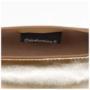 Kulatá kožená taštička Clairefontaine Cuirisé image-5