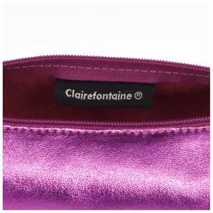 Kulatá kožená taštička Clairefontaine Cuirisé image-2