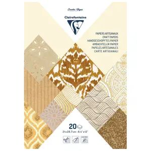Pack Papier A4 mit 20 Blatt handgeschöpft Clairefontaine image-0