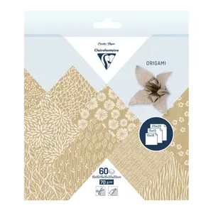 Pakke med 60 blade Clairefontaine Kraft floral image-1