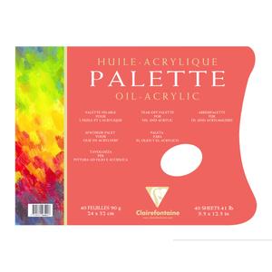 Peel-off oil palette block with 40 sheets Clairefontaine