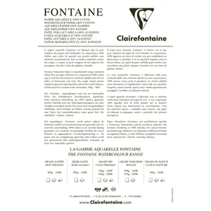 Risma di carta da 25 fogli tester A5 Clairefontaine Fontaine Nuageux image-1