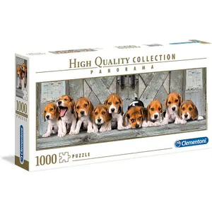 1000-piece panorama puzzle beagles dogs Clementoni image-0