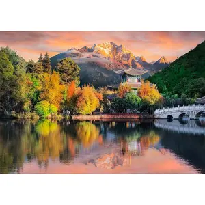 1500-piece jigsaw puzzle lijiang view collection Clementoni image-1