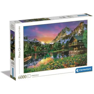Puzzlesammlung mit 6000 Teilen Alpensee Clementoni