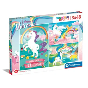 48-piece triple unicorn puzzles Clementoni image-0