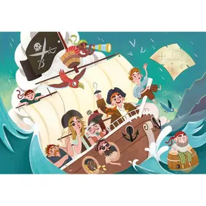 Puzzle of 104 pieces pirates Clementoni image-1