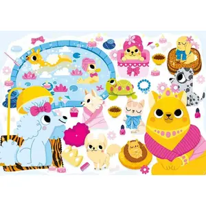 Puzzle of 104 pieces with puppy jewels Clementoni image-1