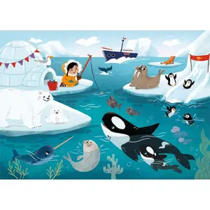 Multipuzzle 2 x 20 + 2 x 60 pieces Clementoni Mundo Marino image-1