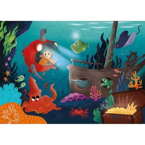 Multipuzzle 2 x 20 + 2 x 60 pieces Clementoni Mundo Marino image-2