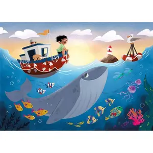 Multipuzzle 2 x 20 + 2 x 60 pieces Clementoni Mundo Marino image-4