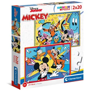 Puzzle 2 x 20 pieces double Clementoni Mickey image-0