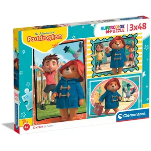 Puzzle 3 x 48 pieces Clementoni Paddington Oso image-0