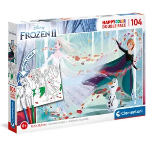 104 pieces colorable puzzle Clementoni Frozen image-0