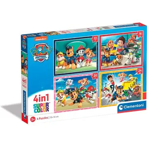 4-piece puzzle in 1. 12-16-20-24 pieces Clementoni Paw Patrol Bestway image-0