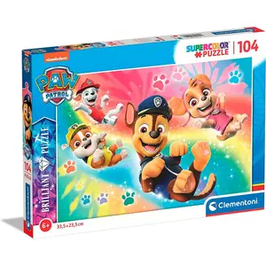 104-piece holographic shiny puzzle Clementoni Paw Patrol Bestway image-0