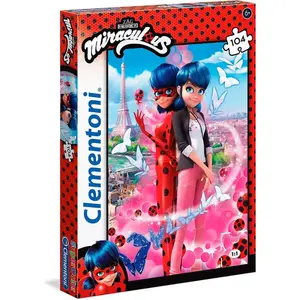 104-piece ladybug miraculous puzzle Clementoni image-0