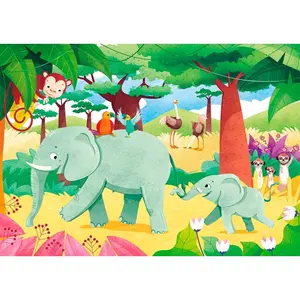 40-piece double animal puzzle all together Clementoni Eco image-1