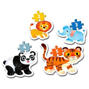 Puzzle da 3-6-9-12 pezzi per bambini Clementoni Wild Animals My First image-0