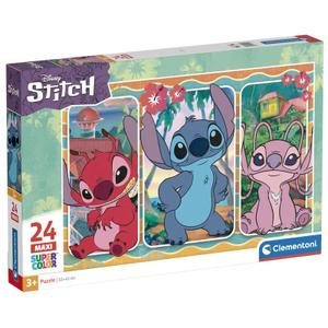 8005125240296-24-piece-children-s-puzzle-clementoni-disney-stitch-multicolour-62x42-cm