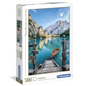500 piece puzzle Clementoni Braies Lake image-0