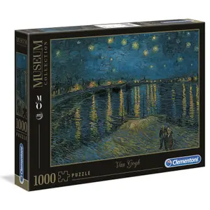 1000-piece puzzle Clementoni Musseum Collection Van Gogh Starry Night Over the Rhone image-0