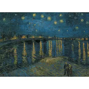 1000-piece puzzle Clementoni Musseum Collection Van Gogh Starry Night Over the Rhone image-1