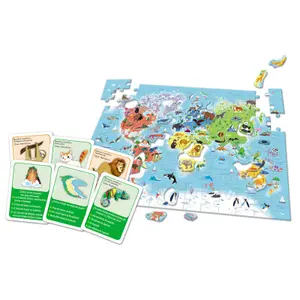 124-piece puzzle Clementoni Lets discover the world