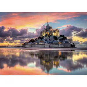 Pack of 1000 puzzle pieces Clementoni Mont St Michel image-0