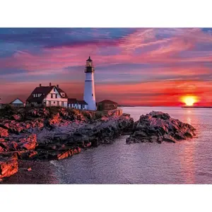 500-piece puzzle portland lighthouse Clementoni image-1