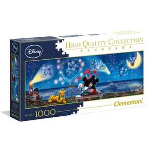 1000-piece puzzle Clementoni Disney Panorama Mickey & Minnie image-0