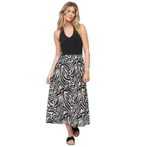 Langes Kleid mit Stehkragen für Damen Cloud5ive image-0