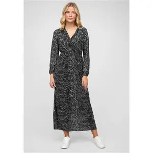 Vestido longo com decote em V em viscose para mulher Cloud5ive image-0