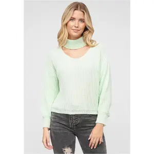 Camisola de gola alta e gola em V para mulher Cloud5ive image-0