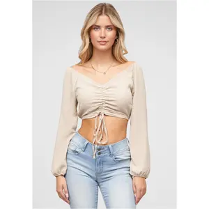 Blusa de mangas bufantes para mulher Cloud5ive Kurze image-0