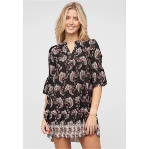 22046295-00007-robe-col-v-imprime-femme-cloud5ive-noir