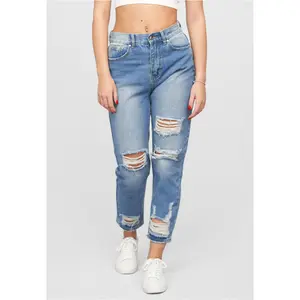 Jeans boyfriend destruidos mulher Cloud5ive image-0