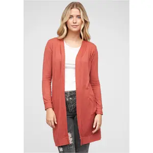 Cardigan longo com 2 bolsos laterais para mulher Cloud5ive image-0