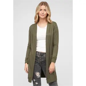 Cardigan longo com 2 bolsos laterais para mulher Cloud5ive image-0