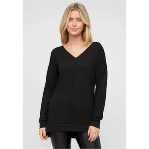 Pull oversized decote V mulher Cloud5ive image-0