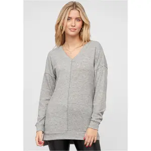 Pull oversized decote V mulher Cloud5ive image-0
